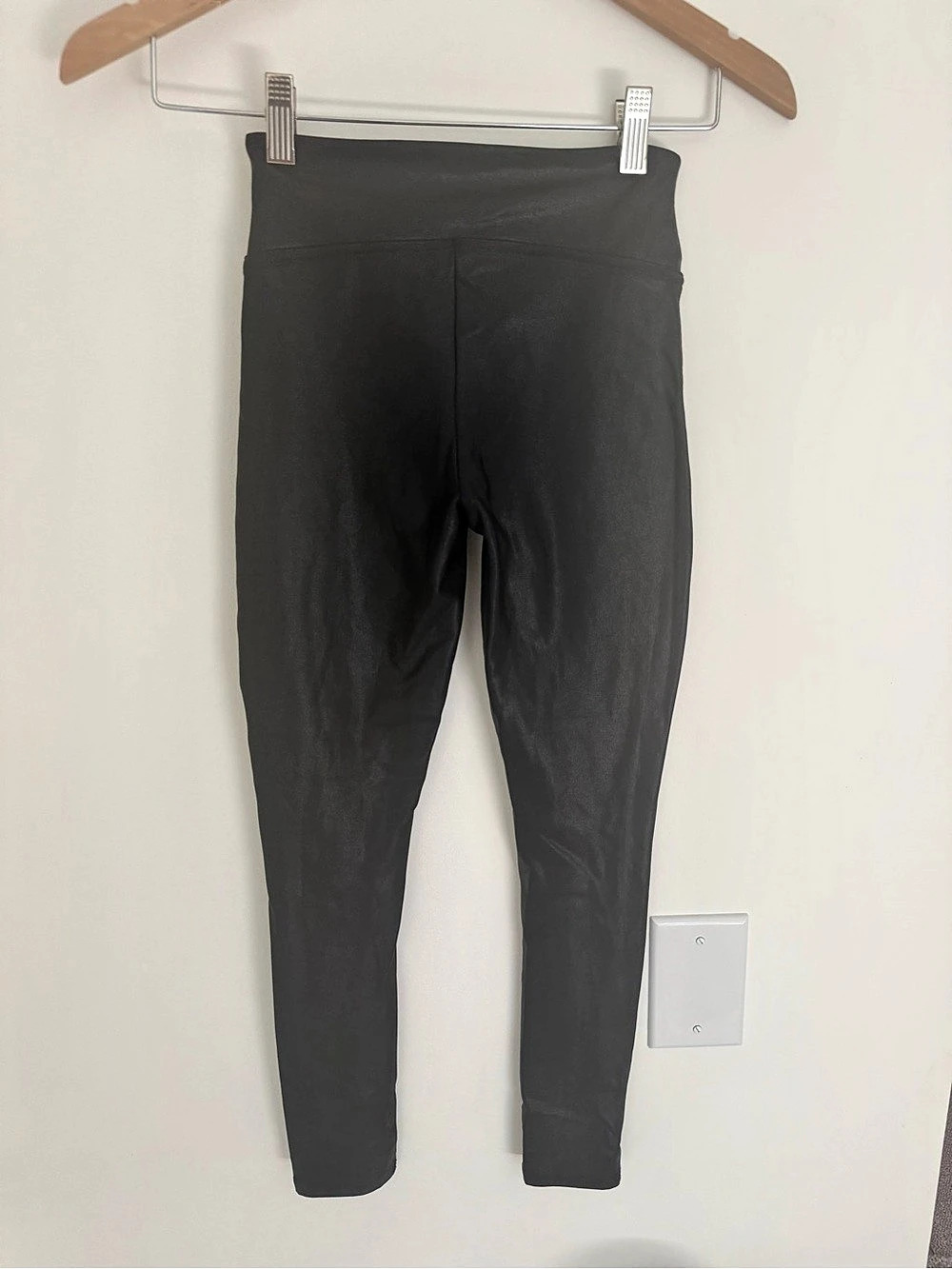 SPANX Faux Leather Leggings Black Size Medium